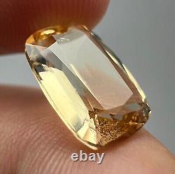 Rare Fluorescent After UV GLOW Clean Katlang Imperial Topaz Cut Gemstone