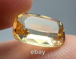 Rare Fluorescent After UV GLOW Clean Katlang Imperial Topaz Cut Gemstone