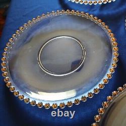 Rare Imperial Glass Candlewik Gold 11 Dinner Plates (6)