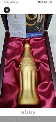 Rare Item Coca-Cola Bottle 24k Gold Royal Pewter Selangor Limited Edition