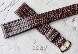 Rare Long Length 1950s Royale Lizard 22mm watch strap NOS has 16mm buckle end