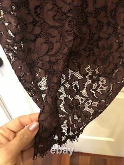 Rare New Dolce & Gabbana Maroon Guipure Lace Dress Aso Royal IT 46 USA 10