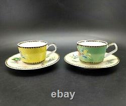 Rare OOK Plaid Royal Eye Savage Set of 2 Tea Cups