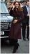 Rare Reiss Emile Burgundy Coat Aso Royal Celebrity Kate Middleton Medium