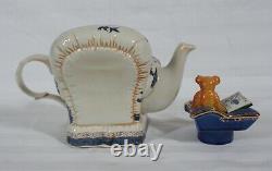 Rare! Royal Doulton Cardew Real Old Willow Royal Albert Winter Chair Teapot New
