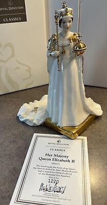 Rare Royal Doulton Figure Her Majesty Queen Elizabeth II HN 4372 Golden Jubilee