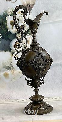 Rare Royal King Queen Scorpion Lion Griffin Ornate Vase Bronze Urn Statue Art NR