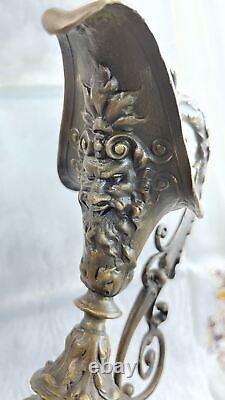 Rare Royal King Queen Scorpion Lion Griffin Ornate Vase Bronze Urn Statue Art NR