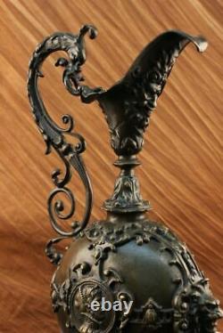 Rare Royal King Queen Scorpion Lion Griffin Ornate Vase Bronze Urn Statue Deal
