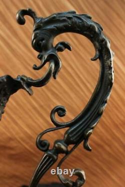 Rare Royal King Queen Scorpion Lion Griffin Ornate Vase Bronze Urn Statue Deal