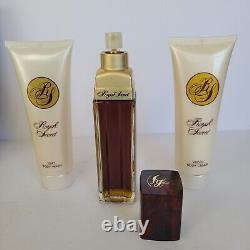 Rare Royal Secret Gift Set 3.3oz 100ml Cologne Body Cream Wash Five Star Set VTG