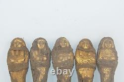 Rare Royal Tomb Servants 5 Antique Ushabti Work as Servant Minions Ancient Egypt