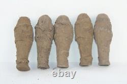 Rare Royal Tomb Servants 5 Antique Ushabti Work as Servant Minions Ancient Egypt