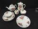 Rare Royal Worcester Roseland Teapot Coffee Pot Creamer Sugar Plates Cup Tea Set