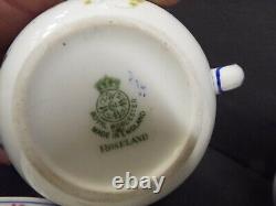 Rare Royal Worcester Roseland Teapot Coffee Pot Creamer Sugar Plates Cup Tea Set