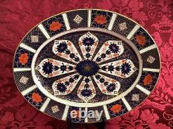 Rare Size Royal Crown Derby Old Imari 1128 15 Oval Patter Never Used