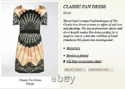 Rare! Temperley London Satin Classic Fan Dress, US 6 UK 10, ASO Royal Celebrity