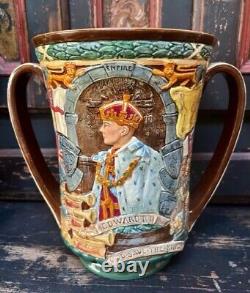 Rare Vintage 10 1/4 Royal Doulton Edward VIII limited edition loving cup