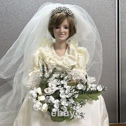 Rare Vintage 1985 Danbury Mint Princess Diana Bride Doll Royal Wedding Dress Nib