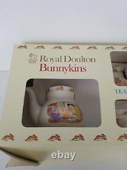 Rare Vintage 1986 Royal Doulton Bunnykins Teatime Set Discontinued New Mint