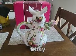 Royal Albert England Rabbit Teapot Vintage 1962 Antique Super Rare New Other Box