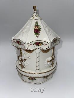 Royal Albert Old Country Roses Carousel Musical Sleeping Beauty Tchaikovsky RARE