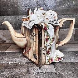 Royal Albert Old Country Roses Large Moving Day Tea Pot Cardew Extremely Rare