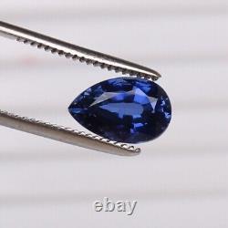 Royal Blue Sapphire Cornflower 7.70 Ct. Pear Shape 100% RARE Loose Gemstone