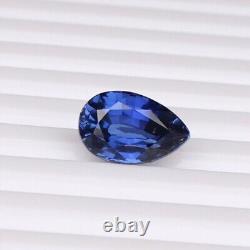 Royal Blue Sapphire Cornflower 7.70 Ct. Pear Shape 100% RARE Loose Gemstone