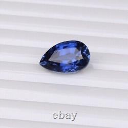 Royal Blue Sapphire Cornflower 7.70 Ct. Pear Shape 100% RARE Loose Gemstone