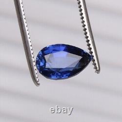 Royal Blue Sapphire Cornflower 7.70 Ct. Pear Shape 100% RARE Loose Gemstone