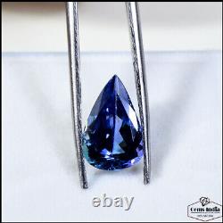 Royal Blue TANZANITE Pear 3.60 Ct Rare, D Block AAA Unheated Flawless Gemstone