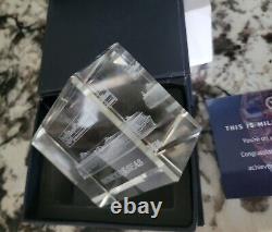 Royal Caribbean 3D Etched Clear Crystal Block WONDER OF THE SEAS RARE New In Box