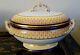 Royal China Works Worcester Cobalt Gold Covered Soup Tureen And Lid Set Rare Htf