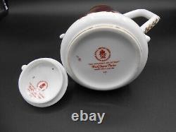 Royal Crown Derby Rare Rich Japan Paxdoe Coffee Pot, Cream and Sugar Mint