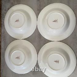 Royal Doulton Canton Four Rimmed Soup Bowls 9 English Bone China RARE 1978-96