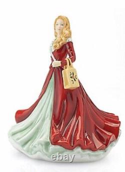 Royal Doulton TIS THE SEASON Petite LADIES Red HOLIDAY Figurine HN5920 RARE