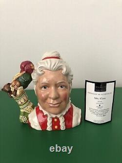 Royal Doulton'mrs. Claus' Large Character Jug D7242 2005 Christmas /500 Rare