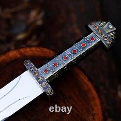 Royal Knight Rare Hand Made D2 Full Tang Dagger Sword