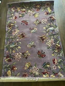 Royal Palace Butterfly Meadows Rug 3' x 5' NEW QVC Lavender SOLD OUT RARE