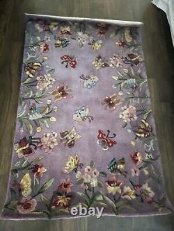 Royal Palace Butterfly Meadows Rug 3' x 5' NEW QVC Lavender SOLD OUT RARE