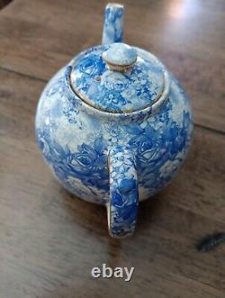 Royal Winton Blue Welbeck teapot (England 1995) RARE Find