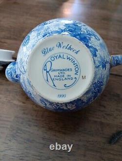 Royal Winton Blue Welbeck teapot (England 1995) RARE Find