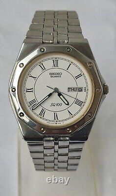 SEIKO SQ 100 5Y23-8200 ROYAL OAK Quartz Watch Great Condition New Battery RARE