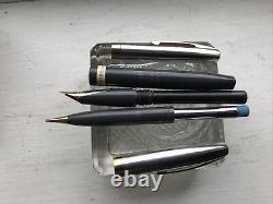 Sheaffer Lifetime 1500 Imperial 14k Nib Fountain Pen Nos Chalk Marks Rare Set
