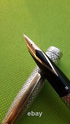 Sheaffer -rare Imperial sterling silver fountain pen gold nib 14k