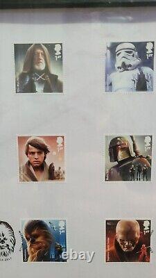 Star Wars Westminster Royal Mail Stamps A3 Framed 2017 #0885/4995 Rare To Find
