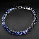 Striking Royal Blue Sapphire Rare 38.10ct 925 Sterling Silver Handmade Bracelets