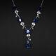 Stupendous Royal Blue Sapphire Rare 29ct 925 Sterling Silver Handmade Necklaces
