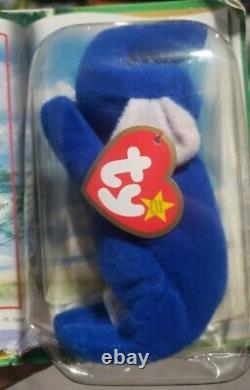 TY PEANUT The Royal Blue Elephant 1995 McDonalds Beanie Baby RARE RETIRED Sealed